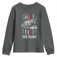 Fireman 250 Years of America Youth Sweatshirt Fireman American Flag Thin Red Line Firefighter