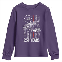 Fireman 250 Years of America Youth Sweatshirt Fireman American Flag Thin Red Line Firefighter