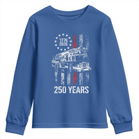Fireman 250 Years of America Youth Sweatshirt Fireman American Flag Thin Red Line Firefighter