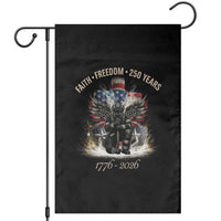 Fireman 250 Years of America Garden Flag Faith Freedom Firefighter American Flag Cross