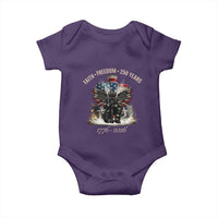 Fireman 250 Years of America Baby Onesie Faith Freedom Firefighter American Flag Cross