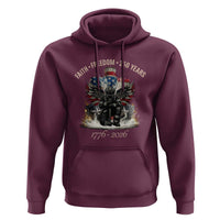Fireman 250 Years of America Hoodie Faith Freedom Firefighter American Flag Cross
