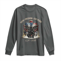 Fireman 250 Years of America Long Sleeve Shirt Faith Freedom Firefighter American Flag Cross