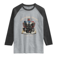 Fireman 250 Years of America Raglan Shirt Faith Freedom Firefighter American Flag Cross