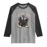 Fireman 250 Years of America Raglan Shirt Faith Freedom Firefighter American Flag Cross