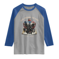 Fireman 250 Years of America Raglan Shirt Faith Freedom Firefighter American Flag Cross