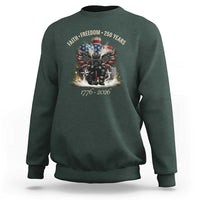 Fireman 250 Years of America Sweatshirt Faith Freedom Firefighter American Flag Cross