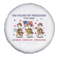 Fireman 250 Years of America Spare Tire Cover Silly Goose Firefighter Honor Service Freedom