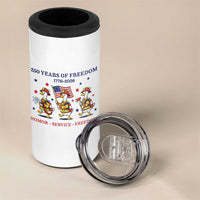 Fireman 250 Years of America 4 in 1 Can Cooler Tumbler Silly Goose Firefighter Honor Service Freedom