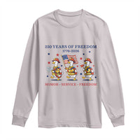 Fireman 250 Years of America Long Sleeve Shirt Silly Goose Firefighter Honor Service Freedom