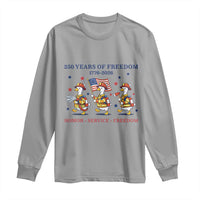 Fireman 250 Years of America Long Sleeve Shirt Silly Goose Firefighter Honor Service Freedom