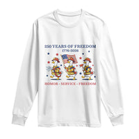 Fireman 250 Years of America Long Sleeve Shirt Silly Goose Firefighter Honor Service Freedom