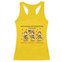 Fireman 250 Years of America Racerback Tank Top Silly Goose Firefighter Honor Service Freedom