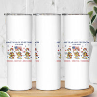 Fireman 250 Years of America Skinny Tumbler Silly Goose Firefighter Honor Service Freedom