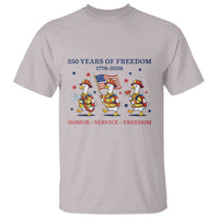 Fireman 250 Years of America T Shirt Silly Goose Firefighter Honor Service Freedom