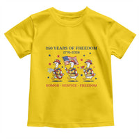 Fireman 250 Years of America Toddler T Shirt Silly Goose Firefighter Honor Service Freedom