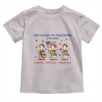 Fireman 250 Years of America Toddler T Shirt Silly Goose Firefighter Honor Service Freedom