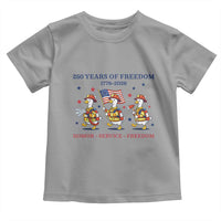 Fireman 250 Years of America Toddler T Shirt Silly Goose Firefighter Honor Service Freedom