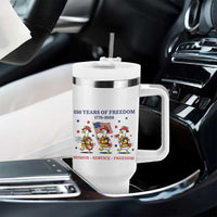 Fireman 250 Years of America Tumbler With Handle Silly Goose Firefighter Honor Service Freedom