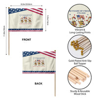 Fireman 250 Years of America Patriotic Handheld Flag Silly Goose Firefighter Honor Service Freedom TS14