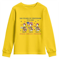Fireman 250 Years of America Youth Sweatshirt Silly Goose Firefighter Honor Service Freedom