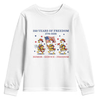Fireman 250 Years of America Youth Sweatshirt Silly Goose Firefighter Honor Service Freedom