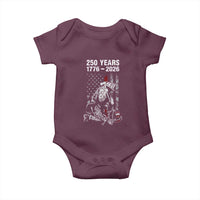 Fireman 250 Years of America Baby Onesie Firefighter Red US Patriotic 4th Of July