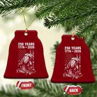 Fireman 250 Years of America Ceramic Ornament Firefighter Red US Patriotic 4th Of July