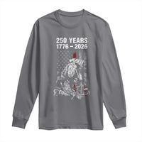 Fireman 250 Years of America Long Sleeve Shirt Firefighter Red US Patriotic 4th Of July