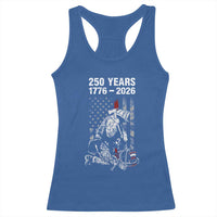 Fireman 250 Years of America Racerback Tank Top Firefighter Red US Patriotic 4th Of July