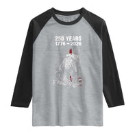 Fireman 250 Years of America Raglan Shirt Firefighter Red US Patriotic 4th Of July