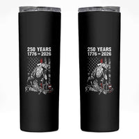 Fireman 250 Years of America Skinny Tumbler Firefighter Red US Patriotic 4th Of July