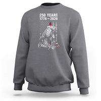 Fireman 250 Years of America Sweatshirt Firefighter Red US Patriotic 4th Of July