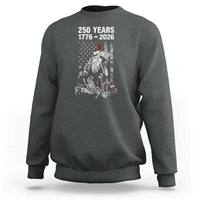 Fireman 250 Years of America Sweatshirt Firefighter Red US Patriotic 4th Of July