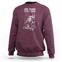 Fireman 250 Years of America Sweatshirt Firefighter Red US Patriotic 4th Of July