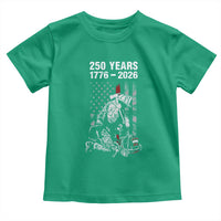 Fireman 250 Years of America Toddler T Shirt Firefighter Red US Patriotic 4th Of July