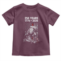 Fireman 250 Years of America Toddler T Shirt Firefighter Red US Patriotic 4th Of July
