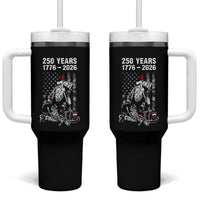 Fireman 250 Years of America Tumbler With Handle Firefighter Red US Patriotic 4th Of July