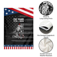 Fireman 250 Years of America Patriotic Garden Flag Firefighter Red US Patriotic 4th Of July