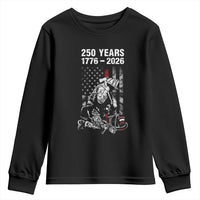 Fireman 250 Years of America Youth Sweatshirt Firefighter Red US Patriotic 4th Of July