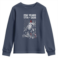 Fireman 250 Years of America Youth Sweatshirt Firefighter Red US Patriotic 4th Of July