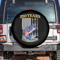 America 250th Fishing Spare Tire Cover Patriotic Fisherman American Flag