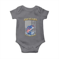 America 250th Fishing Baby Onesie Patriotic Fisherman American Flag