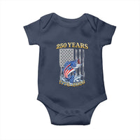 America 250th Fishing Baby Onesie Patriotic Fisherman American Flag