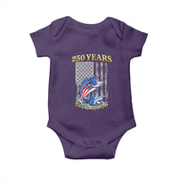 America 250th Fishing Baby Onesie Patriotic Fisherman American Flag
