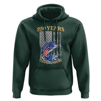 America 250th Fishing Hoodie Patriotic Fisherman American Flag