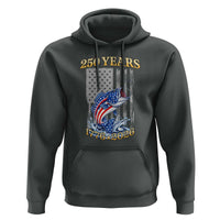 America 250th Fishing Hoodie Patriotic Fisherman American Flag