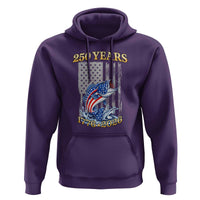 America 250th Fishing Hoodie Patriotic Fisherman American Flag