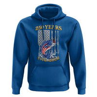 America 250th Fishing Hoodie Patriotic Fisherman American Flag