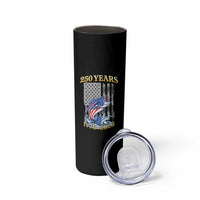 America 250th Fishing Skinny Tumbler Patriotic Fisherman American Flag